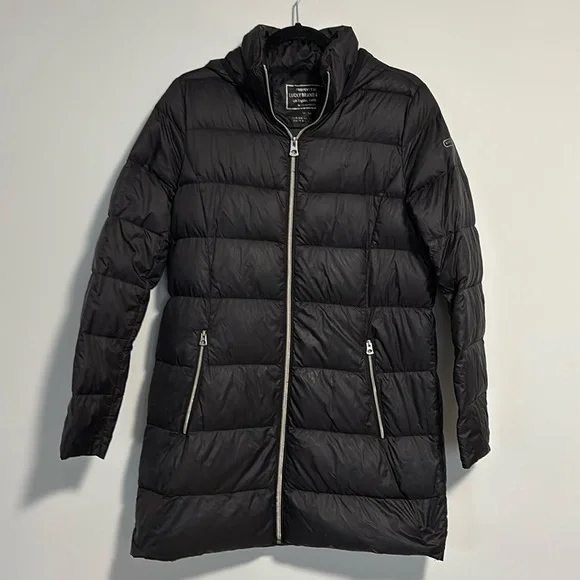 Lucky Brand Down Filled Puffer Coat with Hood Medium Colour Black - Picture 1 of 12